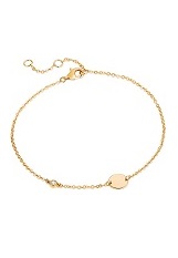 beautiful teensy-weensy round disc flat solid gold baby bracelet